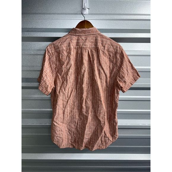 Madewell Red Striped Casual Button Down Shirt - Picture 7 of 7